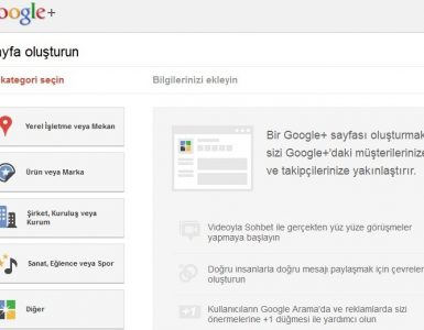 Google+ sayfaları görseli