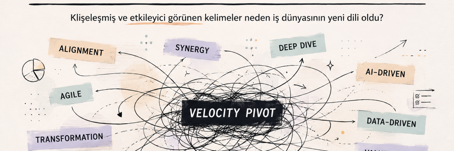 Kurumsal Jargon Velocity Pivot minimal illüstrasyonu