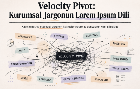 Kurumsal Jargon Velocity Pivot minimal illüstrasyonu