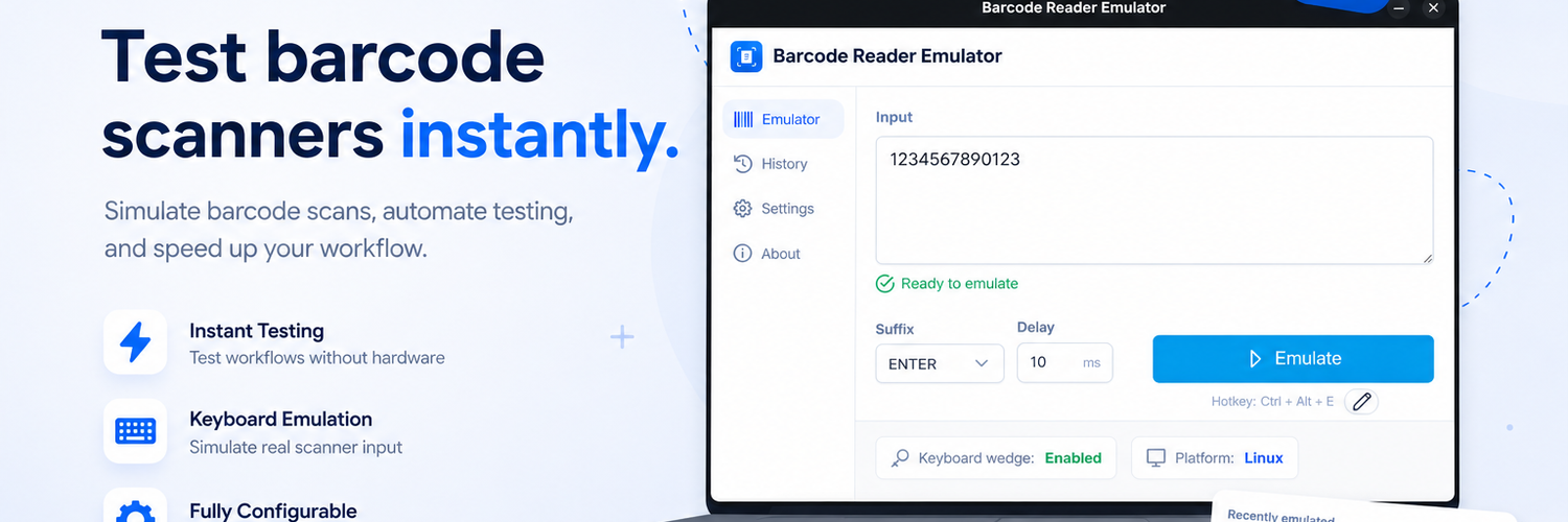 Barcode Scanner Emulator
